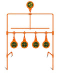 Auto Reset Steel Target For.22 Caliber Rimfire Handguns And Rifles Neon Orange with flipping steel plates displayed