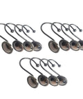 12 Pack Vintage Metal Shower Curtain Hooks With Round Glide Rings For Easy Hanging, showing close-up of metal hooks with round beads