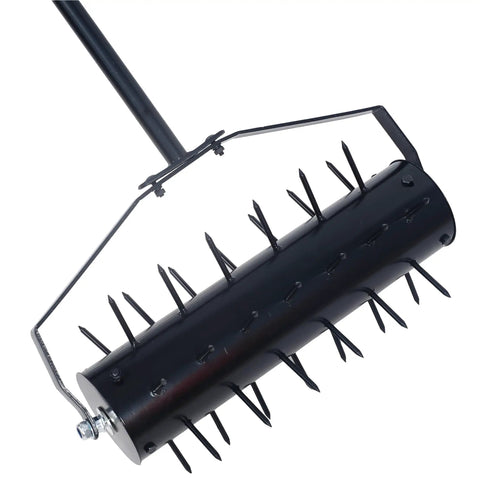 62 Inch Rolling Lawn Aerator With 17 Inch Roller Heavy Duty Manual Turf Aerator for quick soil breakup and compaction reduction