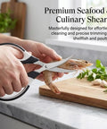 All Purpose Heavy Duty Stainless Steel Scissors 3 Pack Multipurpose Cooking Shears For Meat Fish Poultry Veggies Food Prep Ergonomic Non Slip Handle Dishwasher Safe Black, trimming shrimp