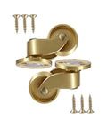Sturdy Brass Casters Set For Moving Trunks Boxes Workbenches And Cabinets With Silent Swivel Wheels No Sweat Easy Screw Mount