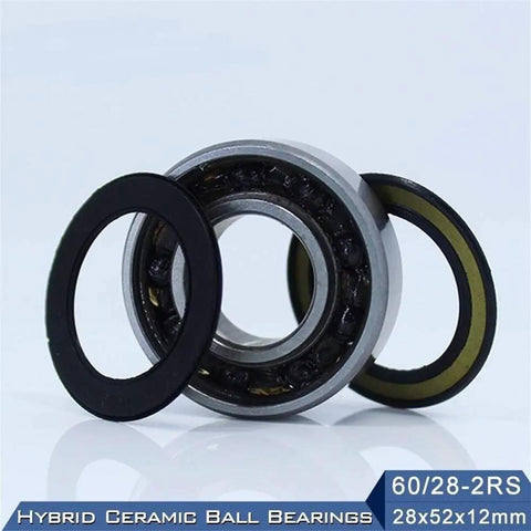 Buttery Smooth 60 28 Rs Hybrid Ceramic Bearing 28X52X12Mm With Silicon Nitride Balls And 52100 Chrome Steel Rings Drop In Track Ready Front Rear Wheel Ride Like A Champ Upgrade