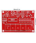Red circuit board of DIY Crystal Oscillator Frequency Counter Tester Kit 1Hz to 50MHz With Five Digit Red Display No Fuss Plug In Module