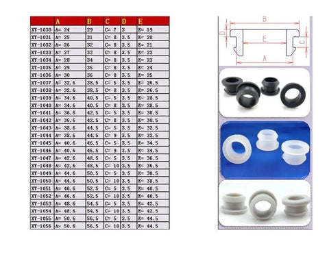 Silicone Rubber Snap-On Grommets And Hole Plugs For Wire And Cable Protection Gray 4.5mm To 50.6mm Bore Range End Caps Bung Covers