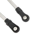 Close-up of stainless steel links with nylon ball ends for 1/10 Axial Capra 1.9 UTB RC Crawlers, 324mm wheelbase.