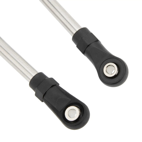 Close-up of stainless steel links with nylon ball ends for 1/10 Axial Capra 1.9 UTB RC Crawlers, 324mm wheelbase.