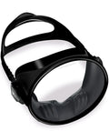 Dope Anti Fog 180 Degree View Diving Mask with Tempered Glass Lens and Silicone Goggles, Black