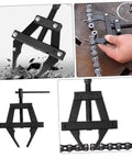 Heavy Duty Motorcycle Chain Tensioner Tool For Quick Adjustments And Snug Fits Perfect For Garage Builds, showing durable iron alloy design.