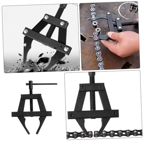 Heavy Duty Motorcycle Chain Tensioner Tool For Quick Adjustments And Snug Fits Perfect For Garage Builds, showing durable iron alloy design.