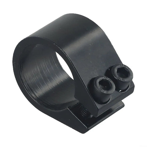 Double Bolt Aluminum Seatpost Clamp For Bikes, 31.8mm Diameter, Lightweight But Tough, Black, Premium Forged Alloy, side view