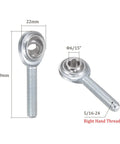 Heavy Duty Rod End Joint Bearing 2 Pack 5/16 Bore 5/16-24 UNF Right Hand Thread With Jam Nuts Beefy Zinc Plated Carbon Steel Housing And Chrome Steel Ball CM5 Male Rod End, 59mm