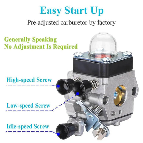 Premium Replacement Carburetor Kit For STIHL FS55 FS55R FS45 FS38 HL45 Weed Eater And Hedge Trimmer Rebuild Kit Close-up View