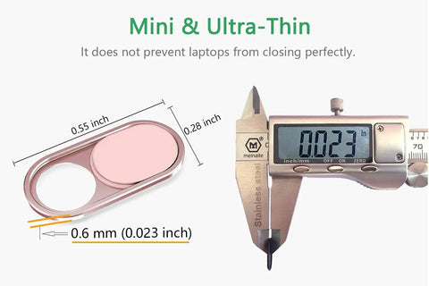 Shield Your Webcam Today With This Sleek Pink Slide Cover For Laptops Phones And Tablets featuring ultra-thin design for secure closure.