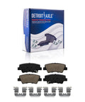 Brake Kit For 2013 2016 Kia Optima And 2011 2015 Hyundai Sonata With Front And Rear Ceramic Pads And Rotors displayed with packaging