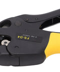 Close-up of Lvifloae Automatic Wire Stripper Tool Labor Saving Adjustable Cord Peeling Pliers for Electrician with black and yellow grips