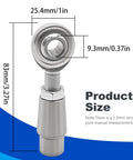 Beefy Heavy Duty Heim Joint Rod End Kit Three Eighths By Three Eighths Twenty Four Threads Panhard Bar Kit With Tube Adapters And Jam Nuts For Clutches Brakes And Steering Linkages Two Pack, 83mm x 25.4mm