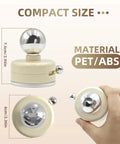 Compact Sticky Suction Cup Door And Cabinet Pulls for Patio Doors, shown in PET/ABS material, with size dimensions labeled.