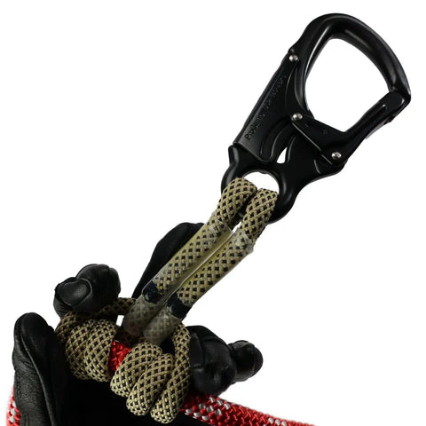 Top Tier Prusik Positioning Lanyard For Climbing And Fall Protection Featuring Static Kernmantle Rope Half Inch Diameter And Ten Feet Long With Aluminum Swivels For Killer Tree Crew Jobs