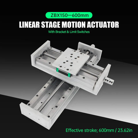 600mm Travel X Y Z Axis Cross Sliding Table Beefy With SFU 1605 Ballscrew And Limit Switches