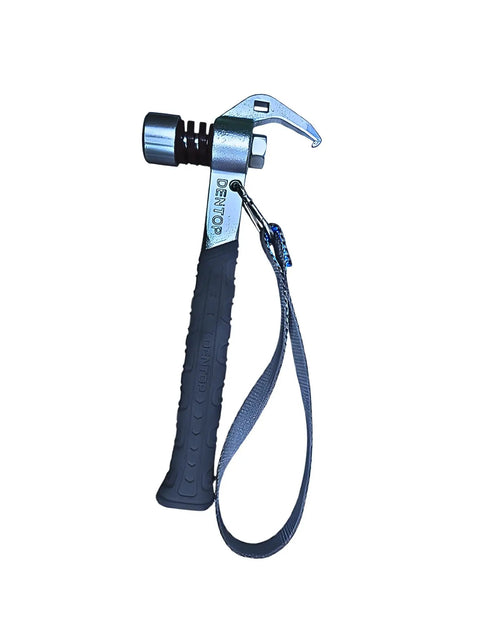 Heavy Duty Shock Absorbing Camping Hammer Low Vibration Mallet with ergonomic grip, designed for easy handling in outdoor projects.