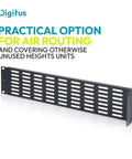 Slick 19 Inch 2U Rack Mount Blank Panel With Hinged Design And Killer Ventilation Slits For Smooth Server Cabinet Airflow