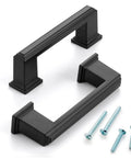 10 Pack 3 Inch Hole Center Matte Black Cabinet Pulls And Handles For Cabinets Drawers Dressers Vanities Closets Durable Metal Hardware With Included 1 Inch And 1 And A Half Inch Screws For Easy Installation