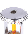 Heavy Duty 57 Degree Concealed Fire Sprinkler Head With Slick Side Or Ceiling Mount Vertical Lower Spray Valve Built Tough, top view with chrome finish.