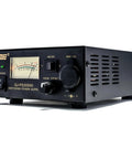 Front angle view of Beefy 13.8V 30A Bench Switching Power Supply For Ham Radios with analog display and outlets