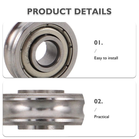 U Groove Pulley Wheel Set For 3D Printer Extruder Bearings And Gear Replacement, 12 Metal Pulleys For Smooth, Stable Operation, Easy Install, DIY Printer Repair And Upgrade Supplies close-up metal bearing pulley