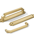 5 Pack 5 Inch Hole Centers Brushed Gold Cabinet Pulls With Backplate Heavy Duty Handles Solid Base Plate for Kitchen
