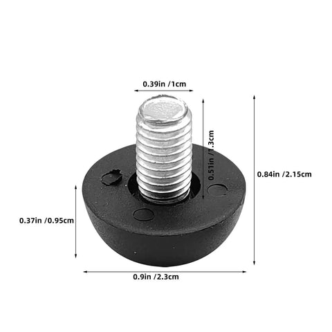 Adjustable M8 Furniture Leveling Feet Pads Set 10 Pack With Rubber And Iron Construction Non Slip Table Leg Sliders For Chairs And Sofas Easy Peasy Height Adjust Space Saving Durable Quiet Reliable Support, black M8 foot with 0.39in thread