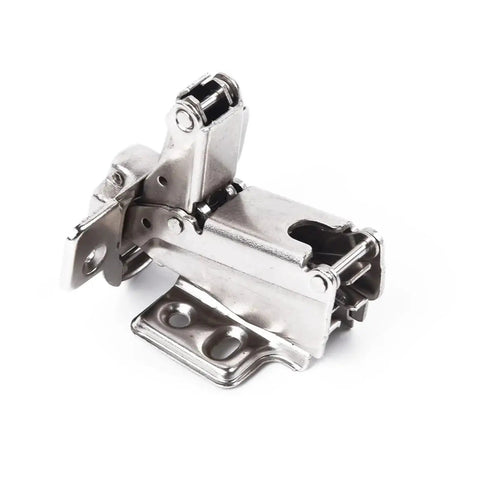 Close-up of Rotating Concealed Cabinet Door Hinge Set With Matching Screws 165 Degree Spring Folded Hinges
