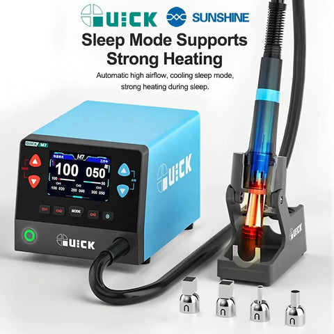 Beefy 1000W Hot Air Desoldering Station for Mobile Repair and PCB SMD Chips, Intelligent PID Temperature Control Display