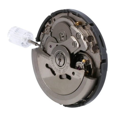 NH36A Automatic Watch Movement Replacement With 24 Jewels And White Date Wheel Crown At Three O Clock Bidirectional Winding