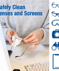 PhysiciansCare pre-moistened anti-fog, anti-static lens wipes for eyeglasses, 100-count pack