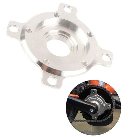Universal Bike Chainring Adapter for DIY Upgrades, CNC 104 BCD, 14x11x2 Mm, Aluminum, installed on bike chainring