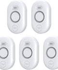 Five Pack Water Leak Detectors With 100dB Alarm for home use in basements, kitchens, bathrooms with fast leak alerts and floor wetness detection.
