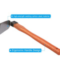 15 Inch By 3 Inch Garden Hoe Tool With Carbon Steel Anti Rust Construction And Welded Wood Handle For Loosening Soil Weeding And Digging In Gray And Yellow