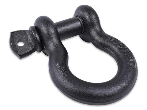 Recovery Shackle Block Assembly For 2 Inch Hitch Receivers With D Ring Red Finish Heavy Duty Off Road Gear 13,000 Lb Working Load