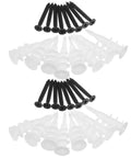 Heavy Duty Wall Anchors Kit With Stainless Steel Expansion Screws 100 Sets Large Thread For Thick Drywall Black Plastic Housings, screws and anchors