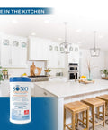Alcohol-Free Disinfecting Wipes No Bleach Medical-Grade Multi-Surface Cleaning For Home Office School Hospital Gym Gentle On Electronics 80 Count canister on kitchen countertop