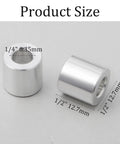 25 Piece Aluminum Spacer Set 1/2 Inch Outer Diameter 1/4 Inch Inner Diameter 1/2 Inch Length Standoff Bushings For 1/4 Inch Screws Bolts