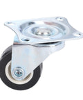 Chiyyak 14 Pieces Furniture Casters, 360 Degree Rotation, 1 Inch Swivel Caster Wheel for Table Cabinet Workbench, metallic bracket and black wheel.
