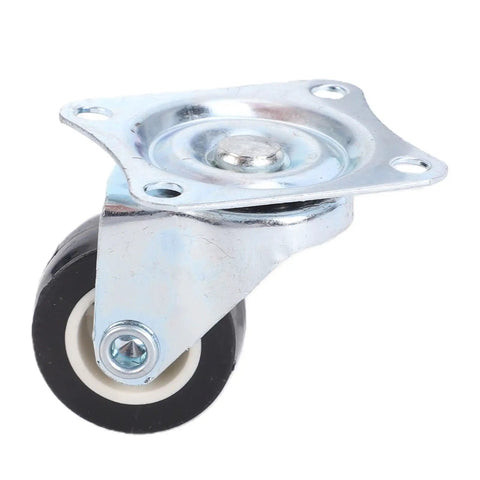 Chiyyak 14 Pieces Furniture Casters, 360 Degree Rotation, 1 Inch Swivel Caster Wheel for Table Cabinet Workbench, metallic bracket and black wheel.