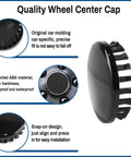 Chevy 3.25In 83Mm Black Wheel Center Caps Hub Covers For Silverado Suburban Tahoe Yukon XL Sierra Van Savana, ABS plastic