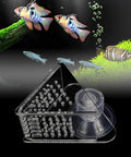 Acrylic V Shape Conical Aquarium Fish Feeder Cup For Live Red Worms Bloodworms And Brine Shrimp Eggs with clear suction base.