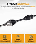 Front Left CV Axle Shaft Assembly For Ford Fusion And Lincoln MKZ, displaying heavy duty joints and outer boot.