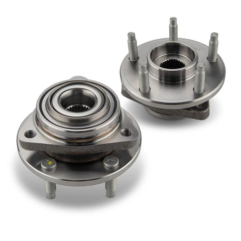 Front view of Front Wheel Bearing Hub Assembly 513215 Fits 2004 2007 Chevy Malibu And 2005 2007 Pontiac G6 5 Lug Upgraded Performance