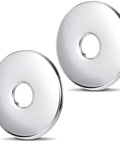 Top Shelf 2 Pack Large Shower Arm Flange Wall Cover With Solid 315 Inch Width Snugs Over Standard Half Inch Pipes Perfectly, shiny circular shower flange covers.