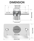 Dimensions of Adjustable Hidden Magnetic Door Ball Catch Hardware With Stainless Steel Strike Plate, 2 Pack Silver